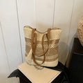 Summer Straw Bags Women Rattan Shoulder Bag Travel Handmade Woven