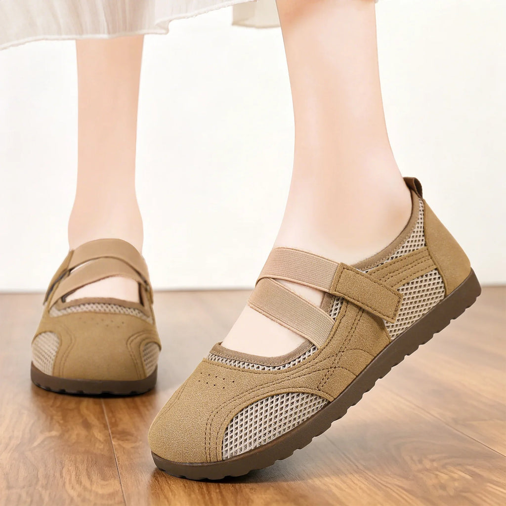 Women's Mary Jane Ballet Flats | Velcro Soft Sole Casual Shoes Mary Jane Flats Vue