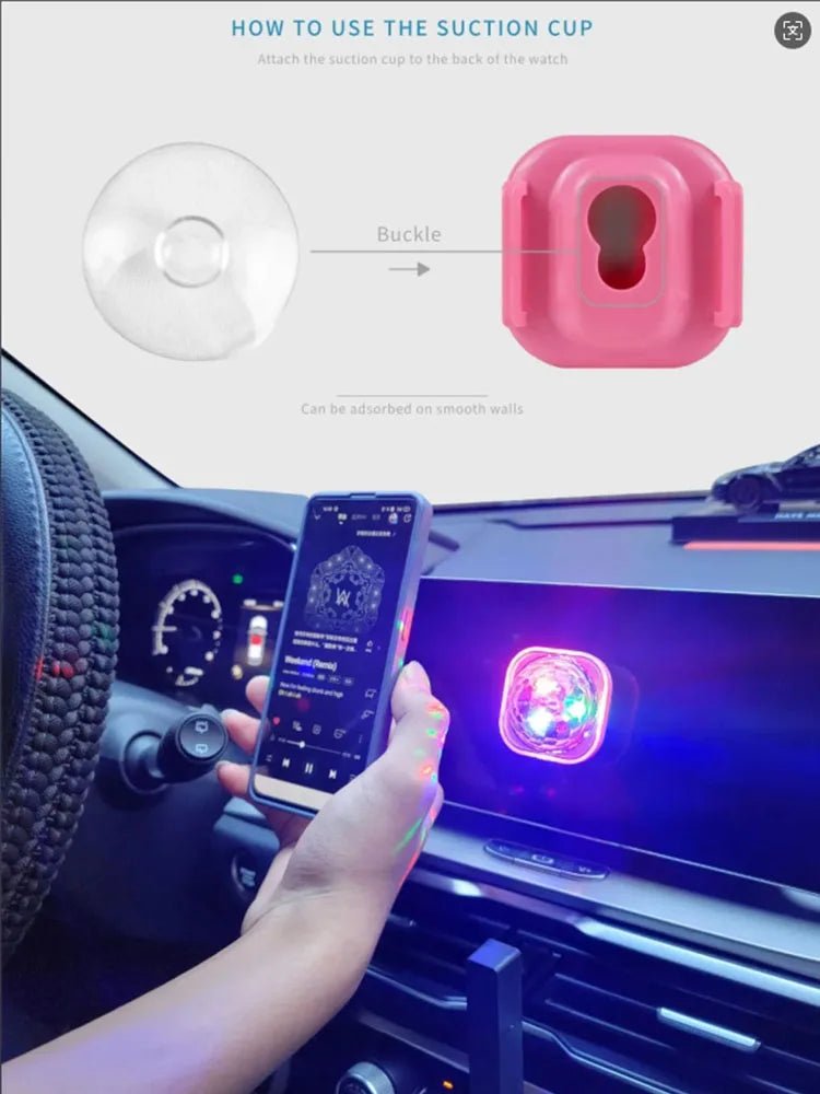 Portable LED Colorful Night Light Disco Stage Light Sound Control Wearable Childrens Toys Watch Ambient Lamp for KTV concert Bar Vue