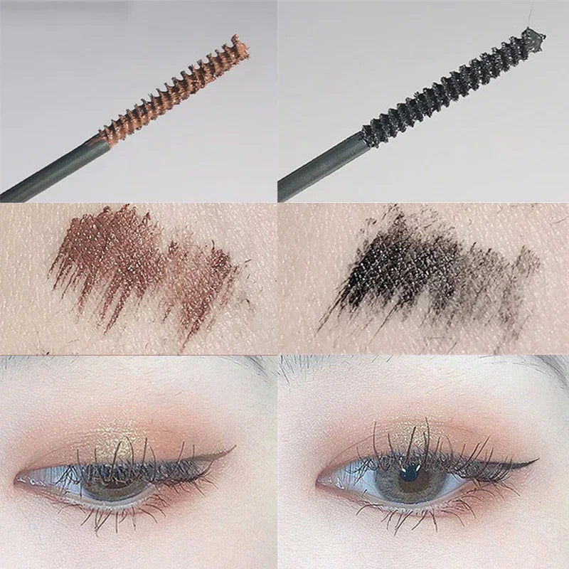 1 Pcs Curling Mascara Ultra-fine Small Brush Head Mascara Slim And Thick Curling Anti-sweat Non-smudge Curling Mascara Comestics Vue