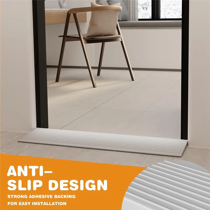 Self-Adhesive Black Threshold Ramps For Easy Doorway Access For Wheelchairs, And Strollersabkw Vue Grey NONE