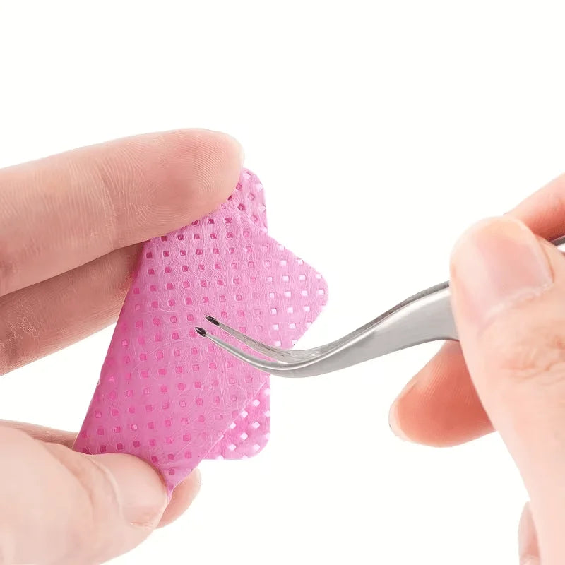 400pcs Non-Woven Nail Cleaning Cotton Square Heart Design for Salon Home Nail Tools Vue