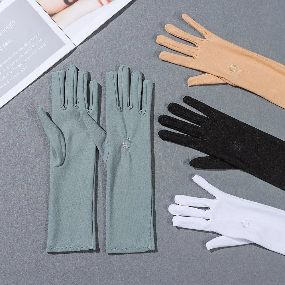 Summer Spring Slip Resistant Thin Driving Gloves Etiquette Anti UV