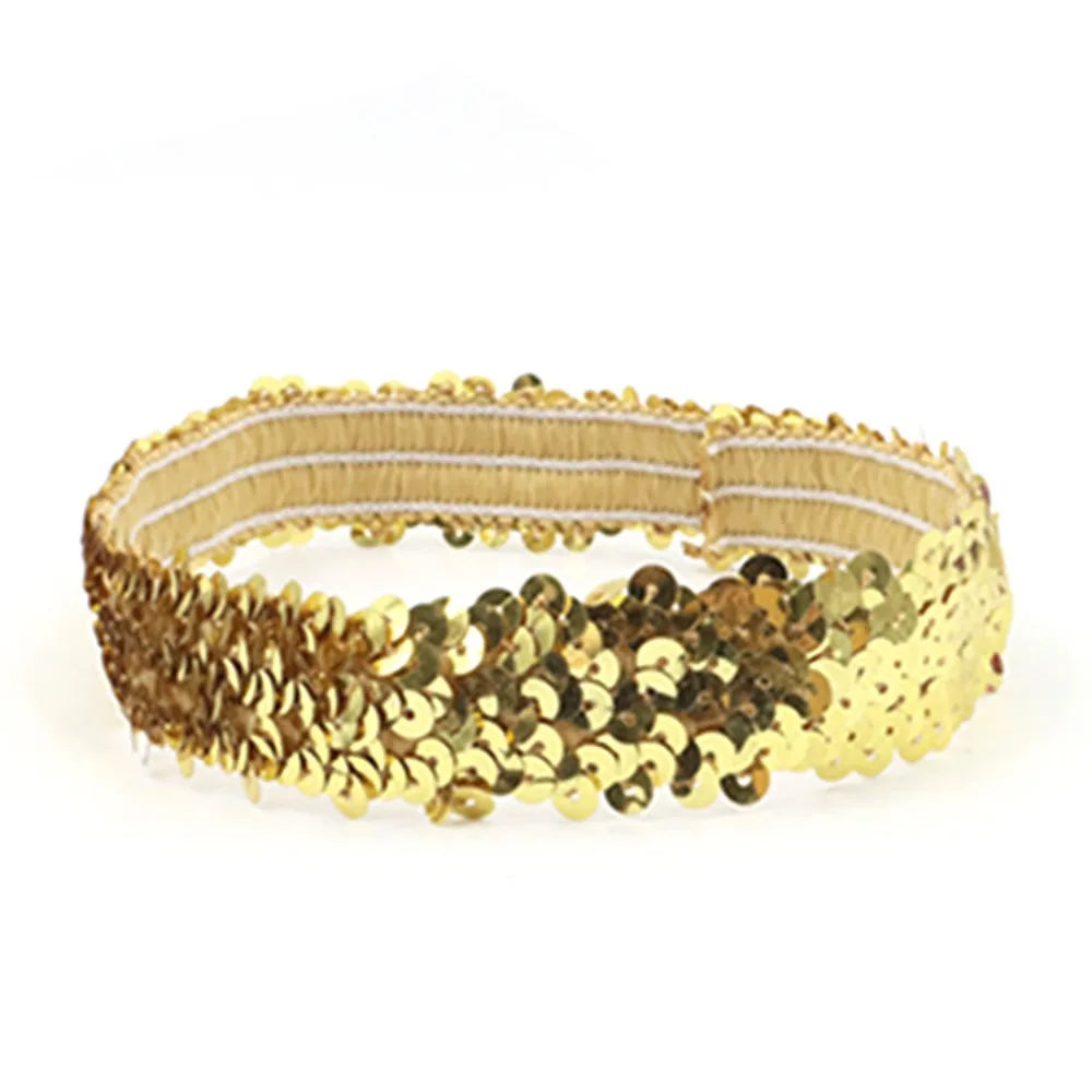 Party Indian Sequins Sequin Headband Shiny Bow Hair Accessories