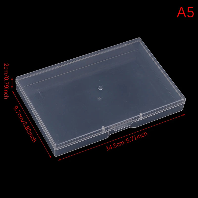 Rectangular Transparent Plastic Box Dustproof Storage Organizer Durable Jewelry Packing Container Case Vue A5