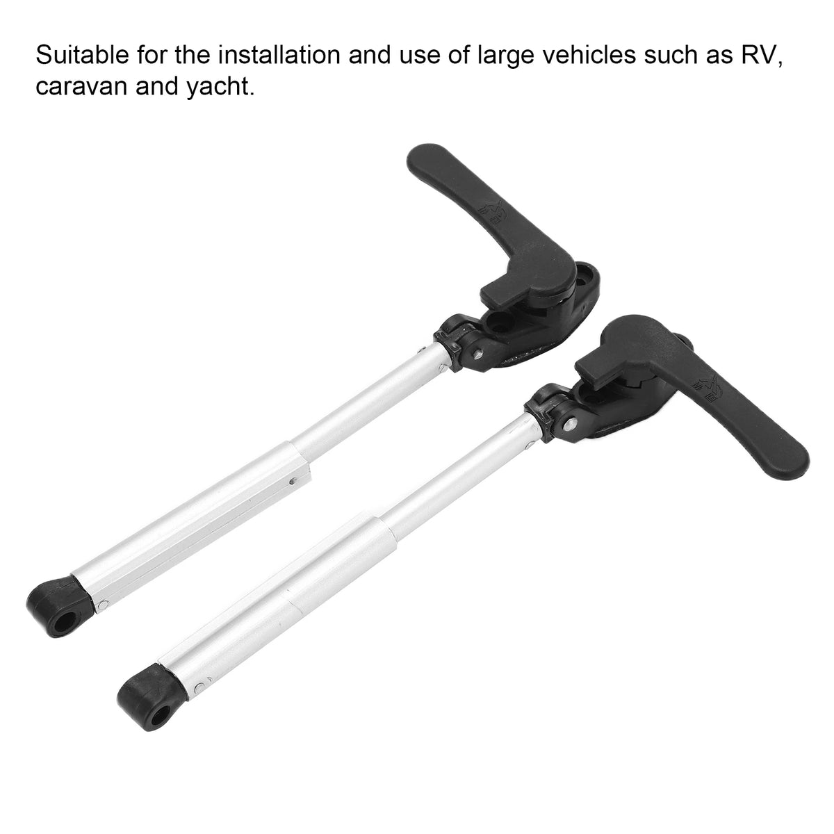 2-Piece Set RV Window Support Rods – Anti-Oxidation Aluminum Alloy Telescopic Struts for RVs and Vue