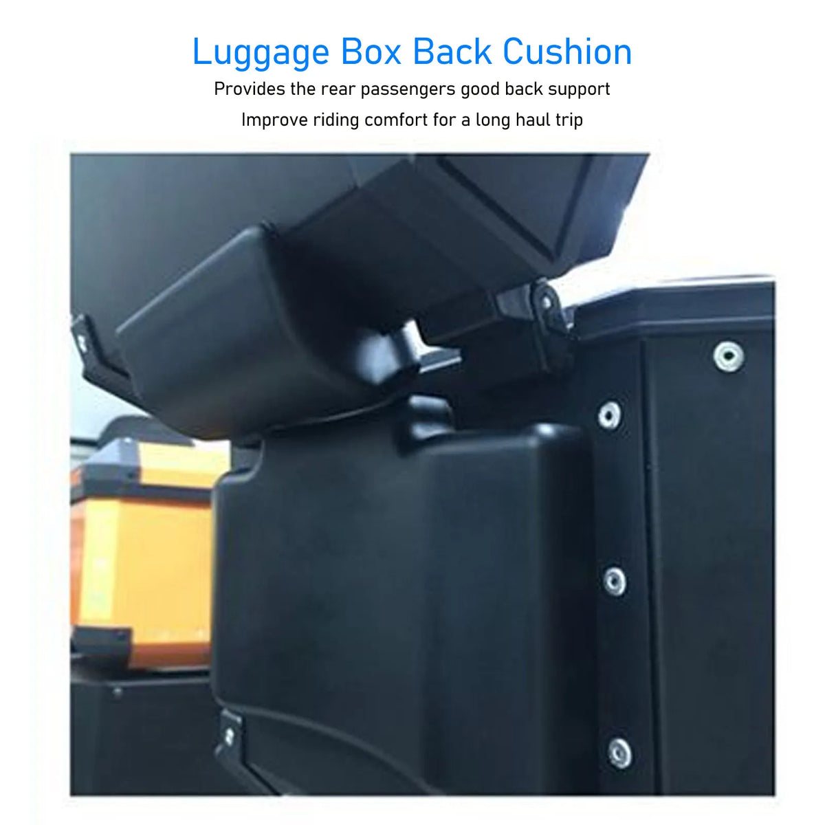 Motorcycle tail box support pad made of soft and comfortable PU leather, easy to install, passenger tail box backrest pad Vue