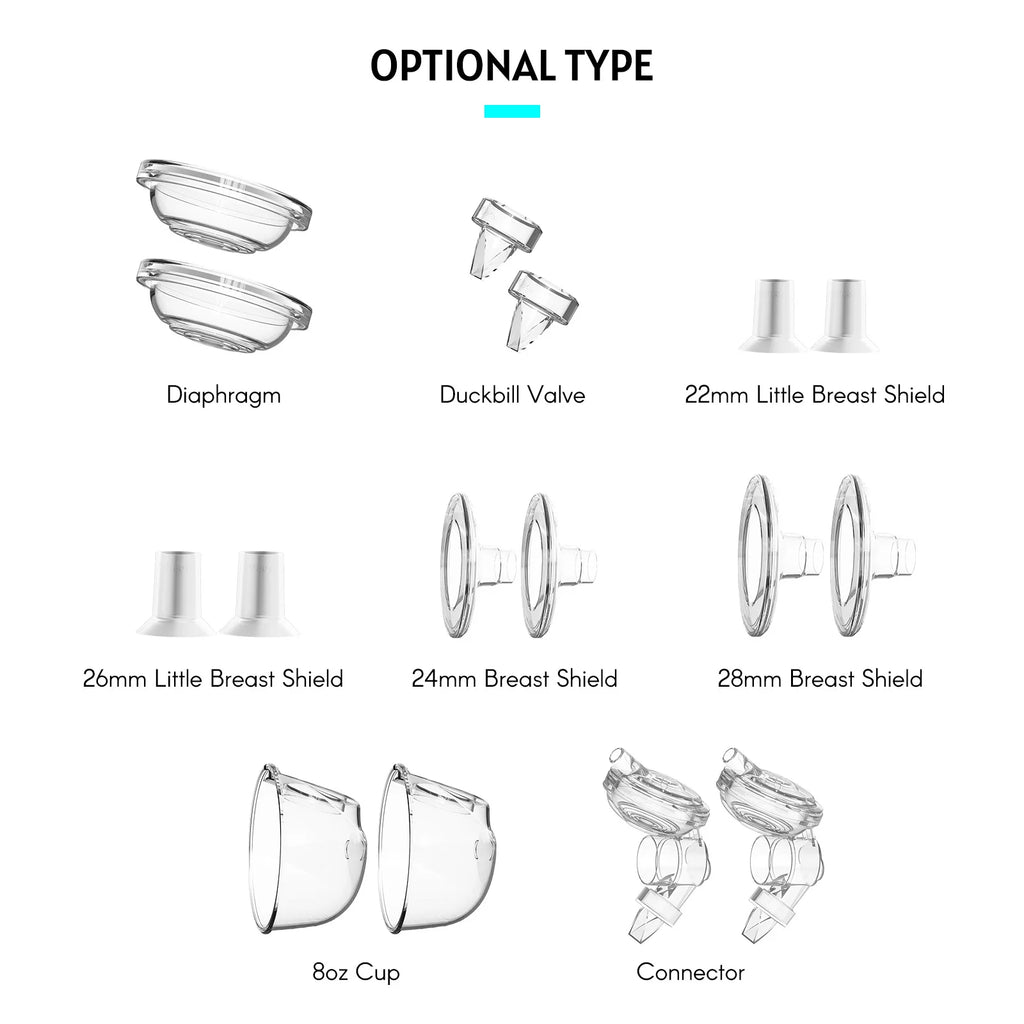 Electric Breast Pump Replacement Accessory Includes 2PCS Duckbill Soft Food-Grade Silicone for INS Wearable Breast Pump Vue