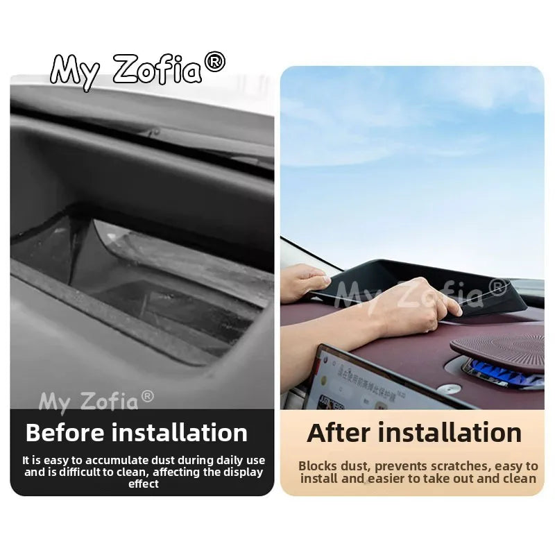 Clear Transparent Car HUD Head Up Cover Anti Dust Anti Glare Anti Scratch Interior Accessories For Voyah Courage 2025 2026 Vue