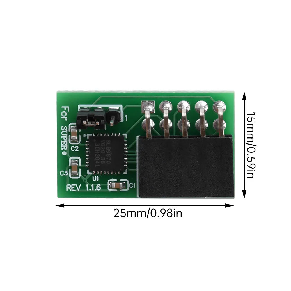 10Pin SPI TPM2.0 Security Module 3.3V fo 10Pin SPI Mainboard Plug and Play Support Sleep Mode Computer Hardware Encryption Board Vue