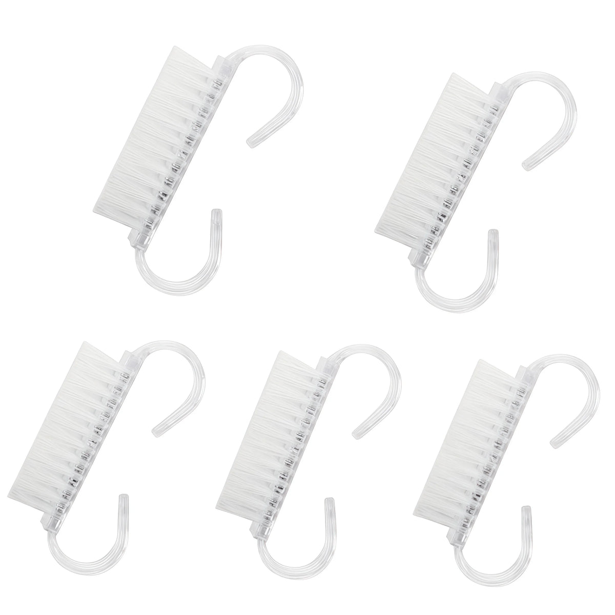 Durable Washable Mini Nail Cleaning Brush, Abs Material Art Tool, Professional and Personal Use, 4/5/15/25/50 Pieces Vue translucent 5pcs