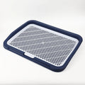 Easy Clean Puppy Potty Training Tray Detachable Mesh Dog Toilet Tray Leak Proof Reusable Dog Potty Training Toilet Vue Dark Blue