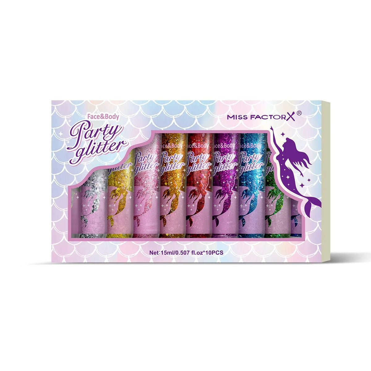 10 Color Suit Face and Body Glitter - Cosmetics Level Holographic Glitter Gel - Suitable for Holiday Carnival Animation Role P Vue