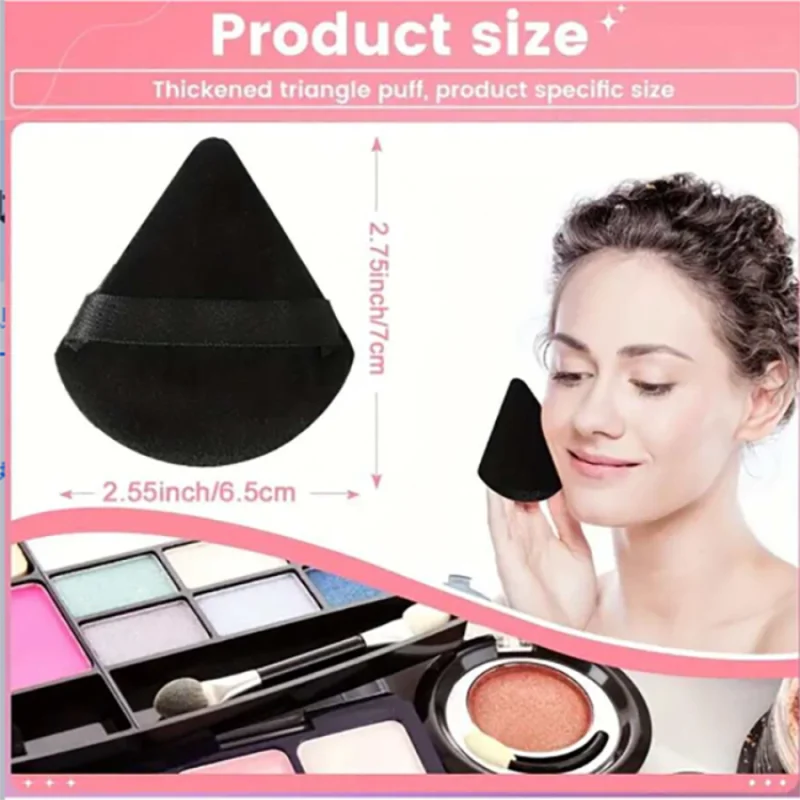 10Pcs Triangle Powder Puff Wet Dry Use For Loose Powder Liquid Cosmetic Soft Plush Powder Puff Makeup Foundation New In Trending Vue