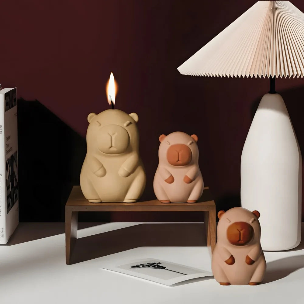 Standing Capybara Scent Candle Silicone Mold 3D Animal Resin Plaster Making Supplies Handmade Drip Glue Car Decor Birthday Gifts Vue