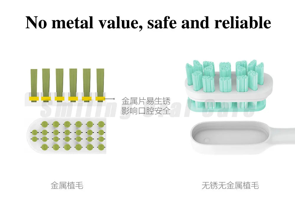 4PCS Replacement Electric Toothbrush Heads XIAOMI For T300/T500/T700/DDYS01SKS/MES601/MES602 High-Density Brush Heads Nozzles Vue