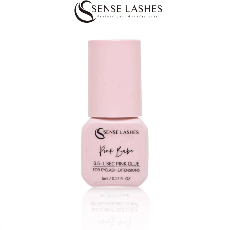 Pink Eyelash Extension Adhesive | Sense Lashes Pink Babe 5ml Eyelash Extension Glue Vue Default Title