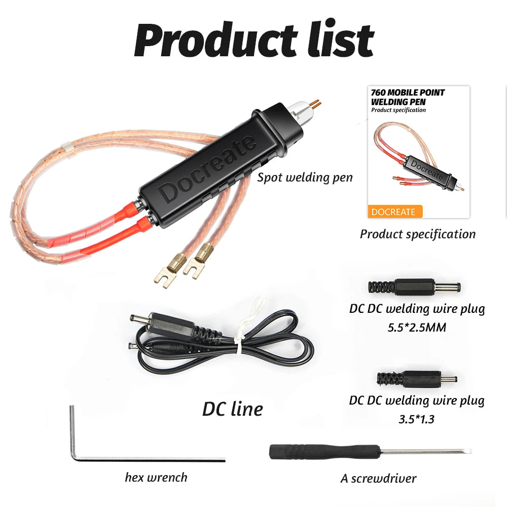 Spot Welding Pen Integrated Spot Welder Hand-held with Automatic Trigger for 18650 Battery Trigger Weld Mini Spot Weld Pen Tool Vue