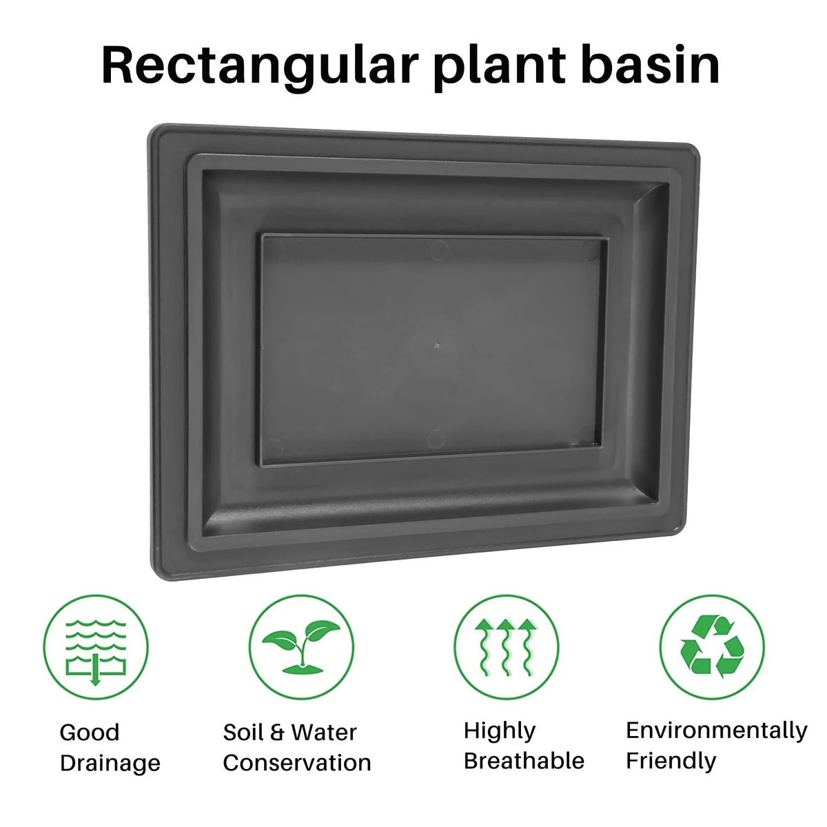ABKW-6 Packs Bonsai Training Pots With Tray Plastic Bonsai Plants Growing Pot For Garden Yard Living Room 22.5X16.5Cm Vue