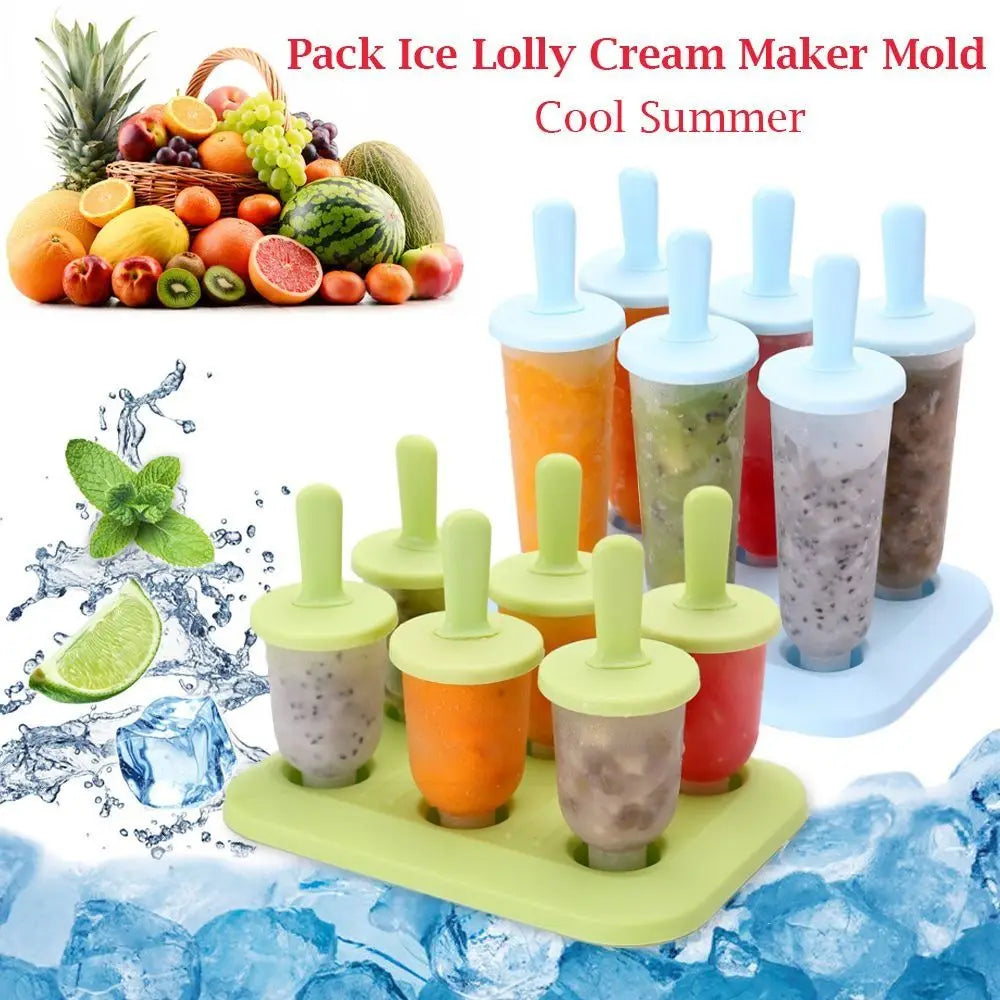 Reusable Ice Cream Molds Food Grade Plastic Easy Fall Off Popsicle