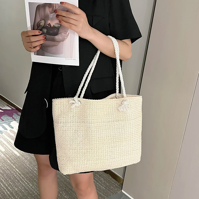 Summer Vacation Handmade Woven Women's Shoulder Bags Fashion Straw