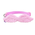 Decorative Adjustable Wings Cat Collar Lightweight Solid Color Pet Collar Soft Not Tight Nor Loose Pet Dressing Party Vue Pink
