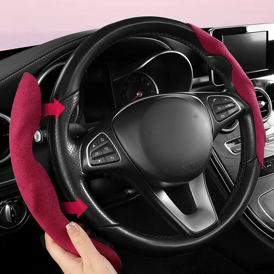 Sports Car Steering Wheel Covers For Renault Megane 3 Megane 4 clio 4 Booster Anti Slip Handle Cover Accessories For Cars Woman Vue