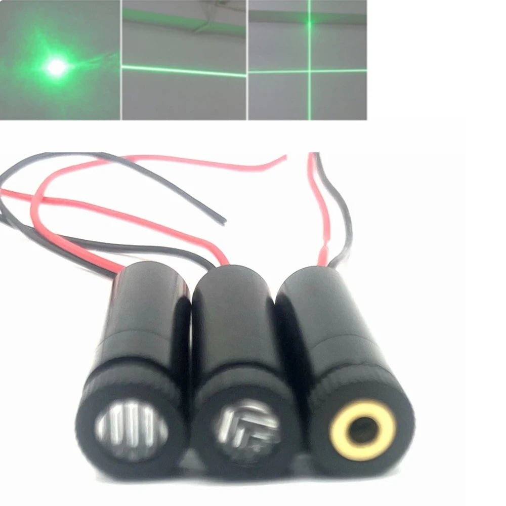 Adjustable Industrial Grade 515nm 520nm 15mw Green Laser Module Dot/Line/Cross 1240 Vue LIne 50PC