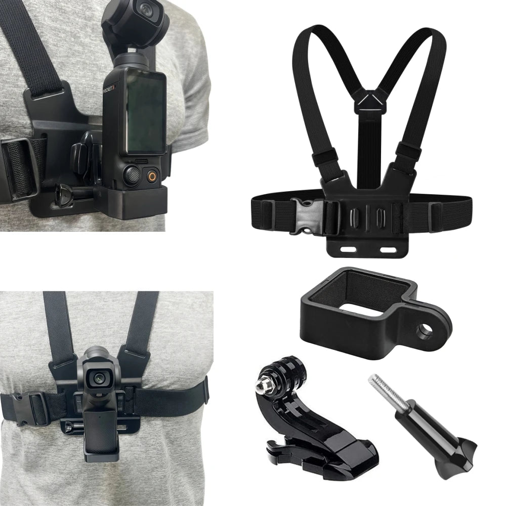 Pocket3 Chest Harness Mount Strap Expansion Adapter Fixed Frame Bracket For DJI OSMO Pocket 3 Action Camera Accessories Vue