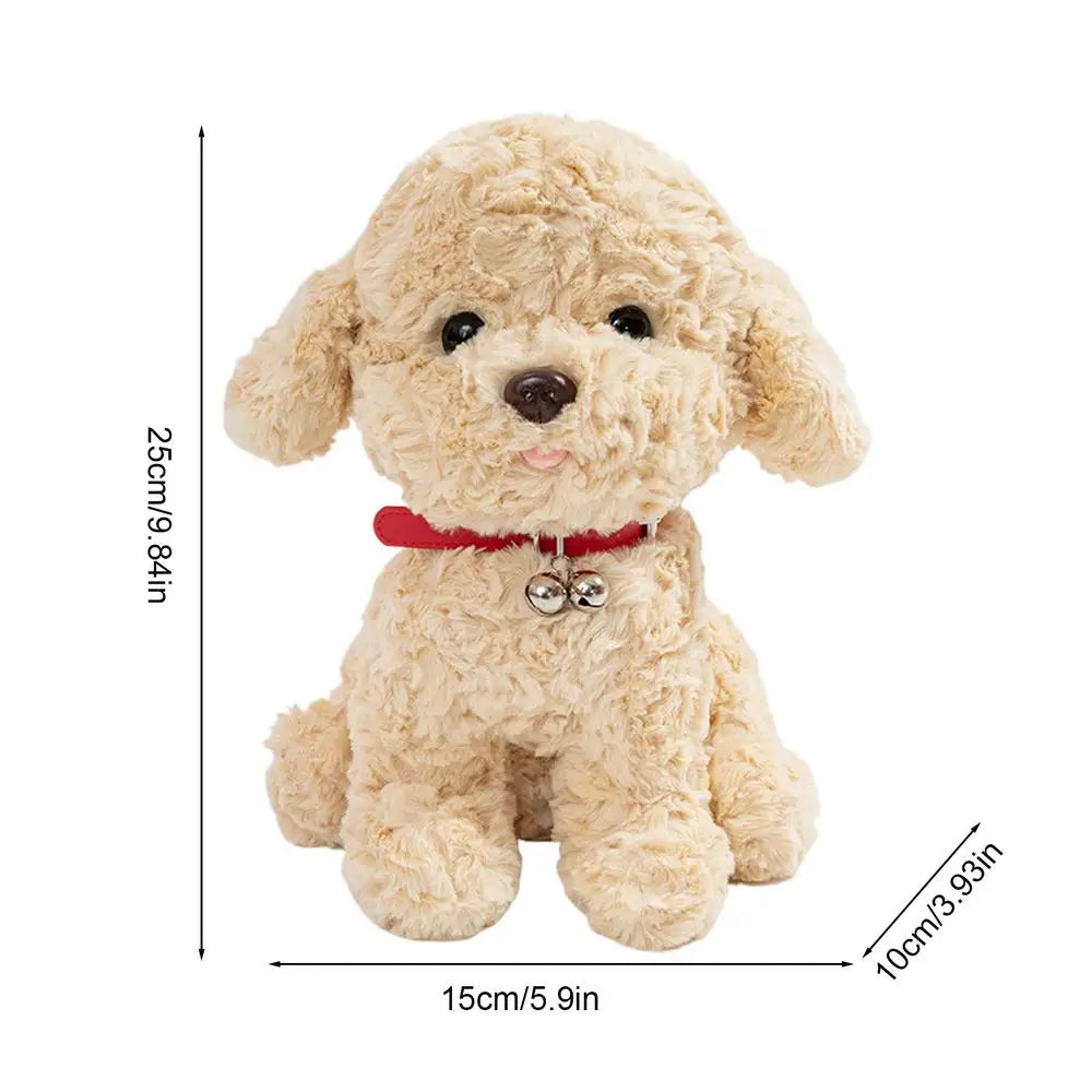 Interactive Robot Puppy Plush Toy - Realistic Pet Toy Moving, Talking Electronic Puppy Dog for Kids, Boys, Girls, Teens Vue Beige yellow