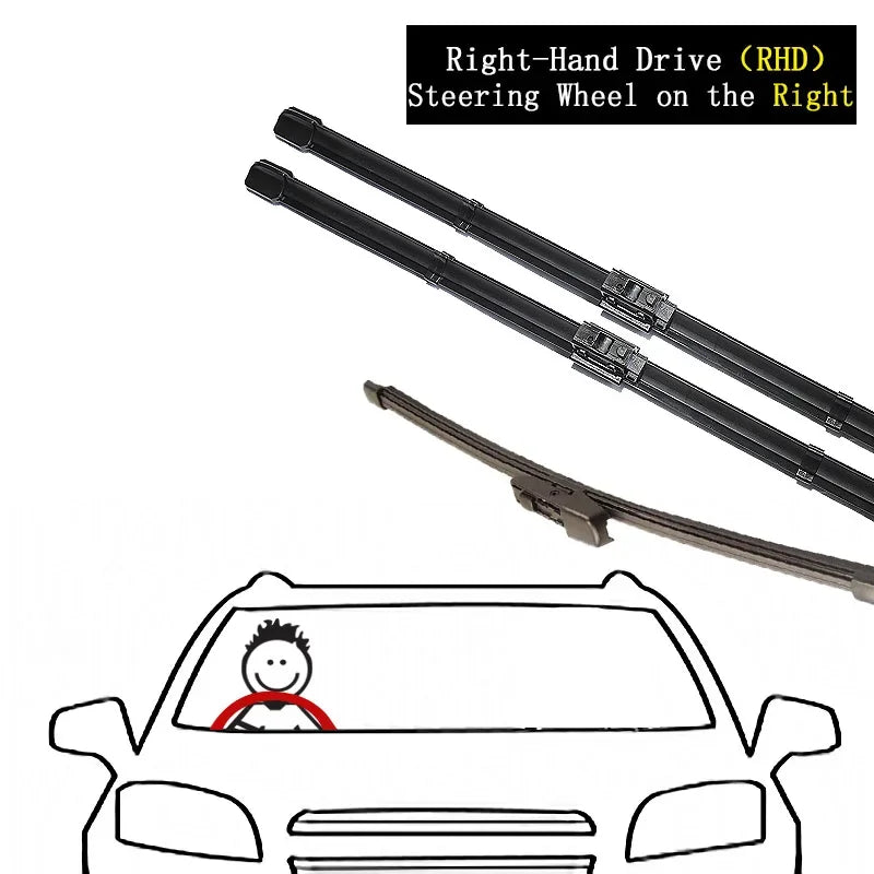 For Mercedes Benz GLS X167 2020 2021 2022 Front Rear Window Wiper Blades Set Cleaning Brushes Cutter Car Replacement Accessories Vue RHD