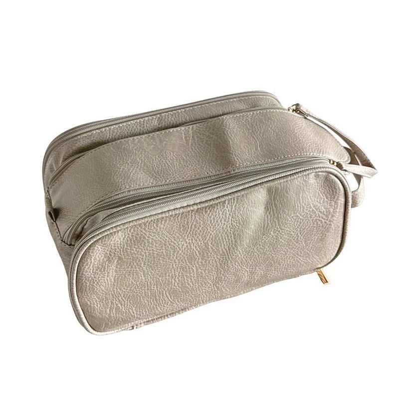 Large Capacity Makeup Bag Brush Organizer Portable Waterproof Travel Toiletry Pouch Cosmetic Case For Women Teens Christmas Gift Vue