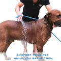 ABKW-Dog & Cat Pet Shower Tool–Portable Silicone Massage Nozzle Bathing Kit With Adjustable Water Pressure Hose Vue As Shown