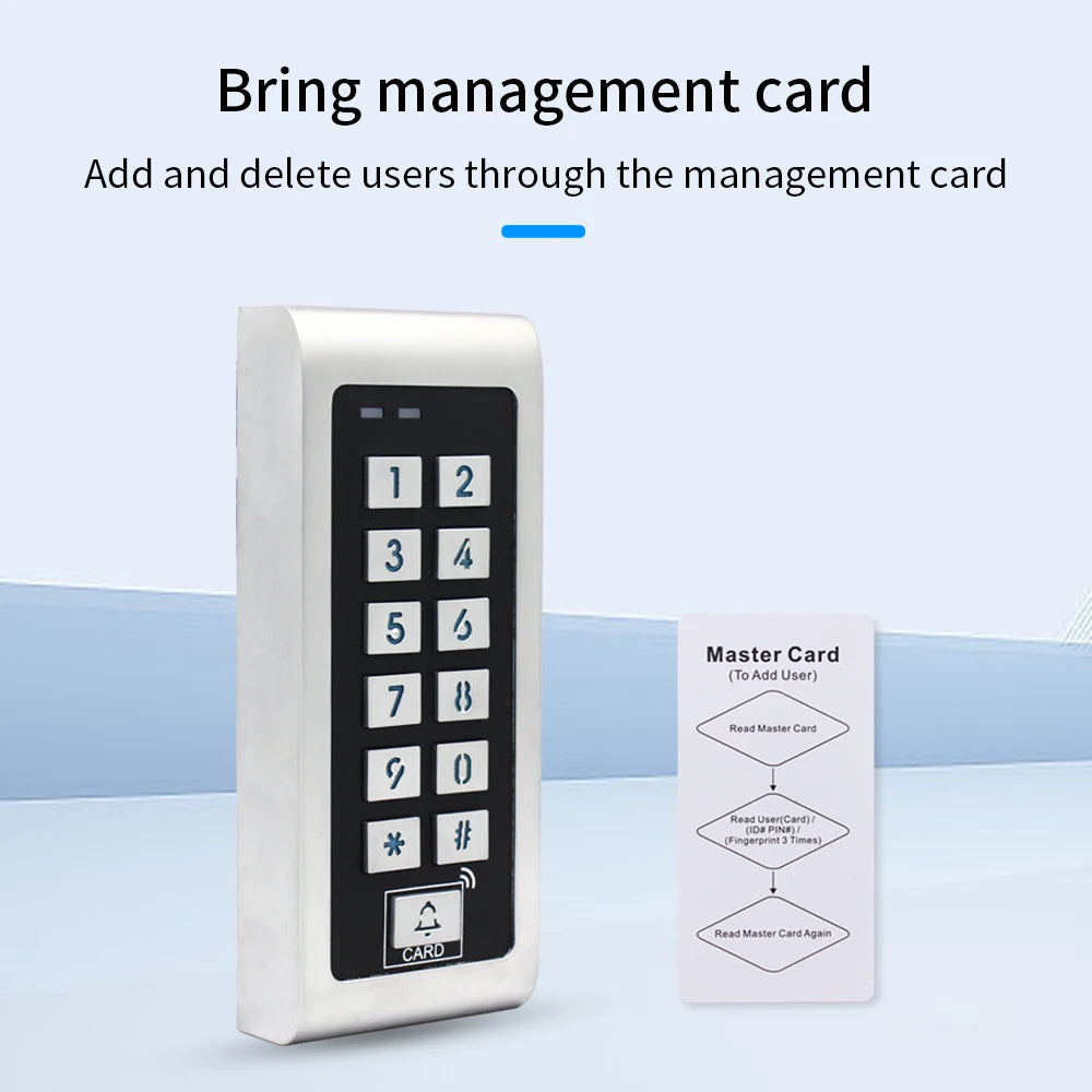 Wifi Metal Access Control RFID Keypad Backlight Anti Tamper Password Remote Unlock 125Khz RFID Card Supports Tuya Application Vue