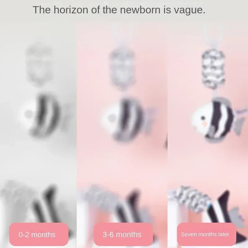 vvocciNew Baby Animal Rattles Bed Stroller Bell Toys Newborn Grab Ability Training Dolls Educational Plush Infant Toy 0-12 Month Vue