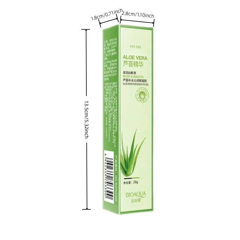 1 Tube/Aloe Vera Hydrating Eye Gel, Contains Aloe Vera Skin-Beneficial Ingredients, a Refreshing Gel That Provides a Cool Touch and Hydrates the Skin, Soothes and Moisturizes, and Nourishes the Skin Around the Eyes. Suitable Vue