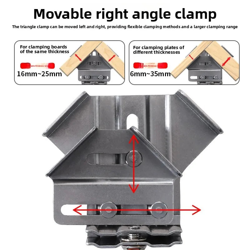 Stainless Steel Right Angle Clamp Woodworking Splicing Quick Clamp Locator 90 Degree Fixed Woodworking Clamping tool Vue