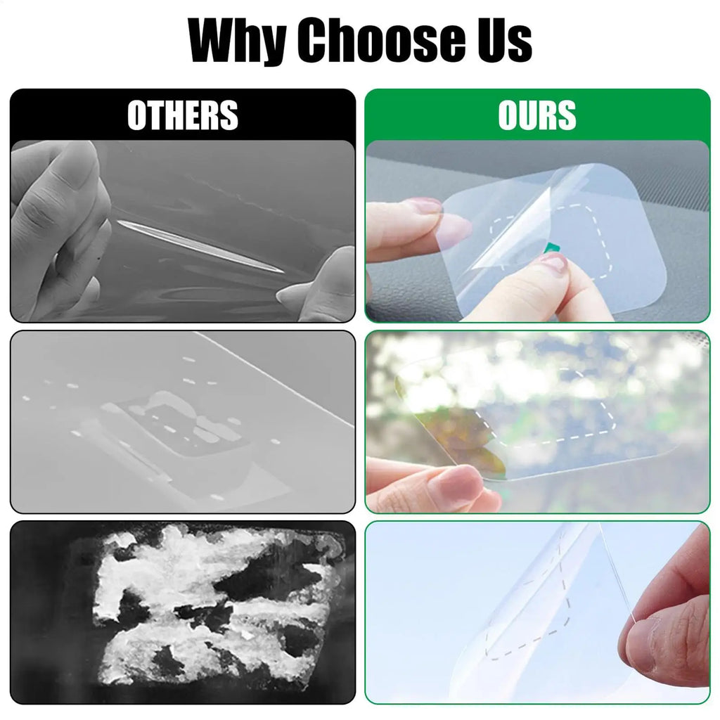 Electrostatic Windshield Sticker 6pcs Static Cling Film Shield For Dash Cam Screen Removable Reusable No R esidue For Car SUV RV Vue