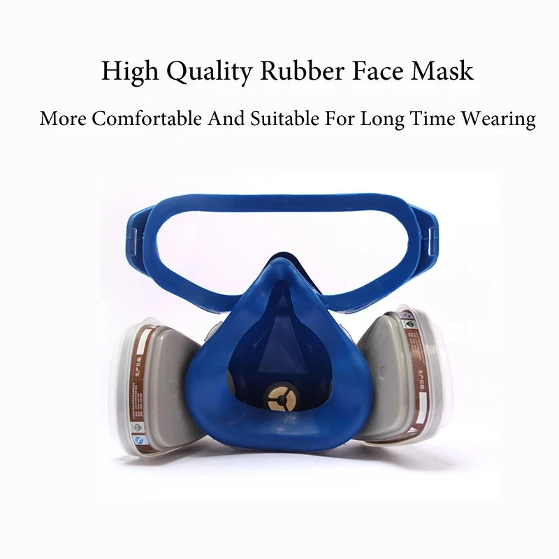 Multi-Function Gas Dust Mask With Safety Glasses Gas Respirator Filters Work Safety For Painting Pesticide Spraying Woodwork Vue
