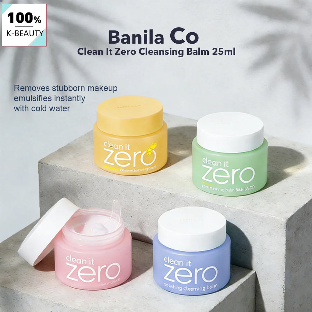 Banila CO Clean It Zero Cleansing Balm 25ml,Silky Soft Application,Non-Greasy Finish,Korean Cosmetic,K-Beauty,Korean Makeup Vue