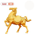1-4PCS Zodiac Horse Decor Gold Plated Alloy Statue Desk Ornament for Good Luck Fortune Home Office Decoration Gift for Men Women Vue Gold-1PC