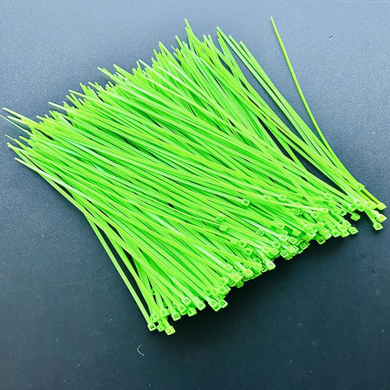 100 Pieces/Pack of Gardening Green Cable Ties, 2.5*200mm, Self-Locking Nylon Green Cable Ties, for Securing Plants and Bundling Wires Vue