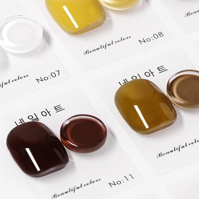 Manicure Round Shape Clear Display Card Glass Color Card Nail Polish Gel Display Tablet Nail Color Showing Nail Art Tool Vue