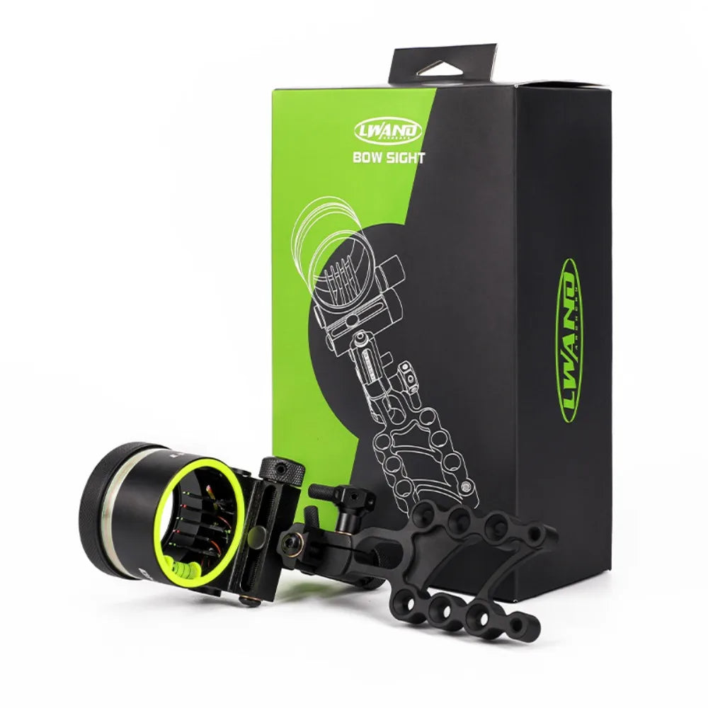 Bow and Arrow Accessories Metal Five-pin Sight with Adapter Can Be Installed Double Mirror 5 Pin Bow Sight High Precision Set Vue