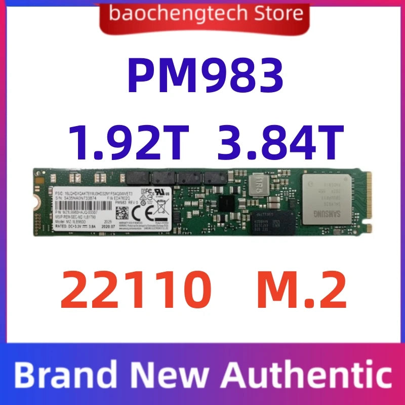 NEW PM983 1.92T 3.84T ssd solid-state drive 22110 nvme 900gb protocol PCEI3.0 independent cache power-off protection For Samsung Vue PM983 900GB 22110
