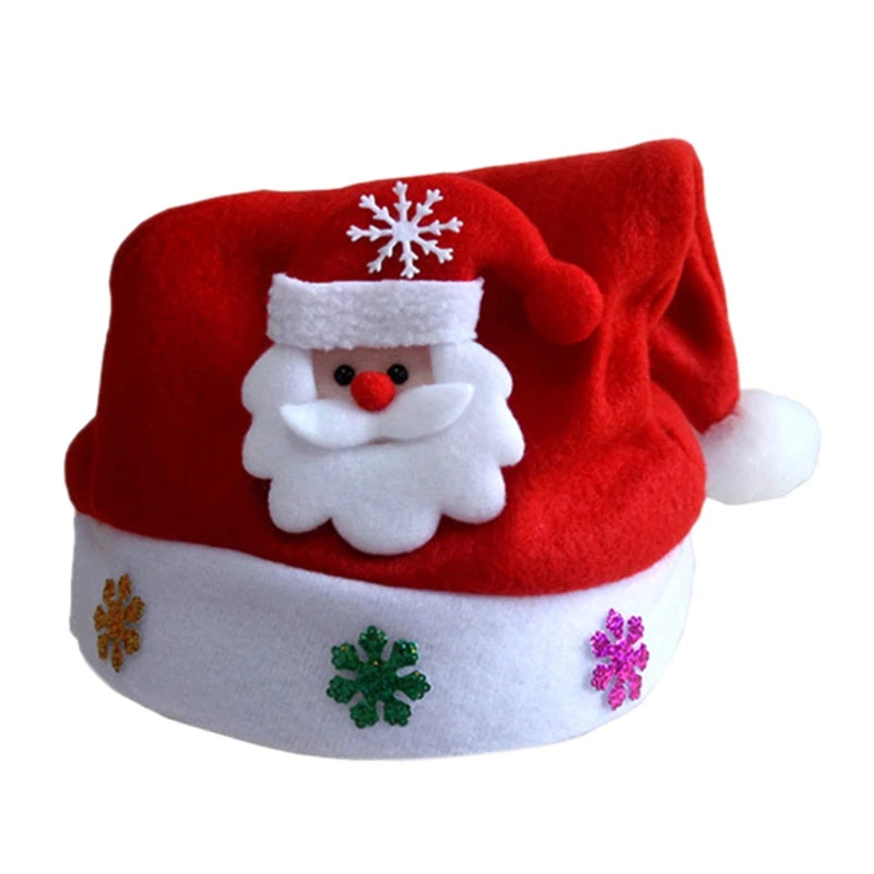 Kids Plush Elf Hat with Bell – Christmas Santa Helper Cap Kids Holiday Hat Vue 25cm-1 AS SHOWM