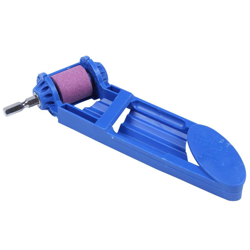 ABKW-Drill Sharpener 2-12.5Mm Portable Corundum Grinding Wheel Power Tool Drill Polishing Grinder Grinding Wheel Sharpener Sharp Vue Blue