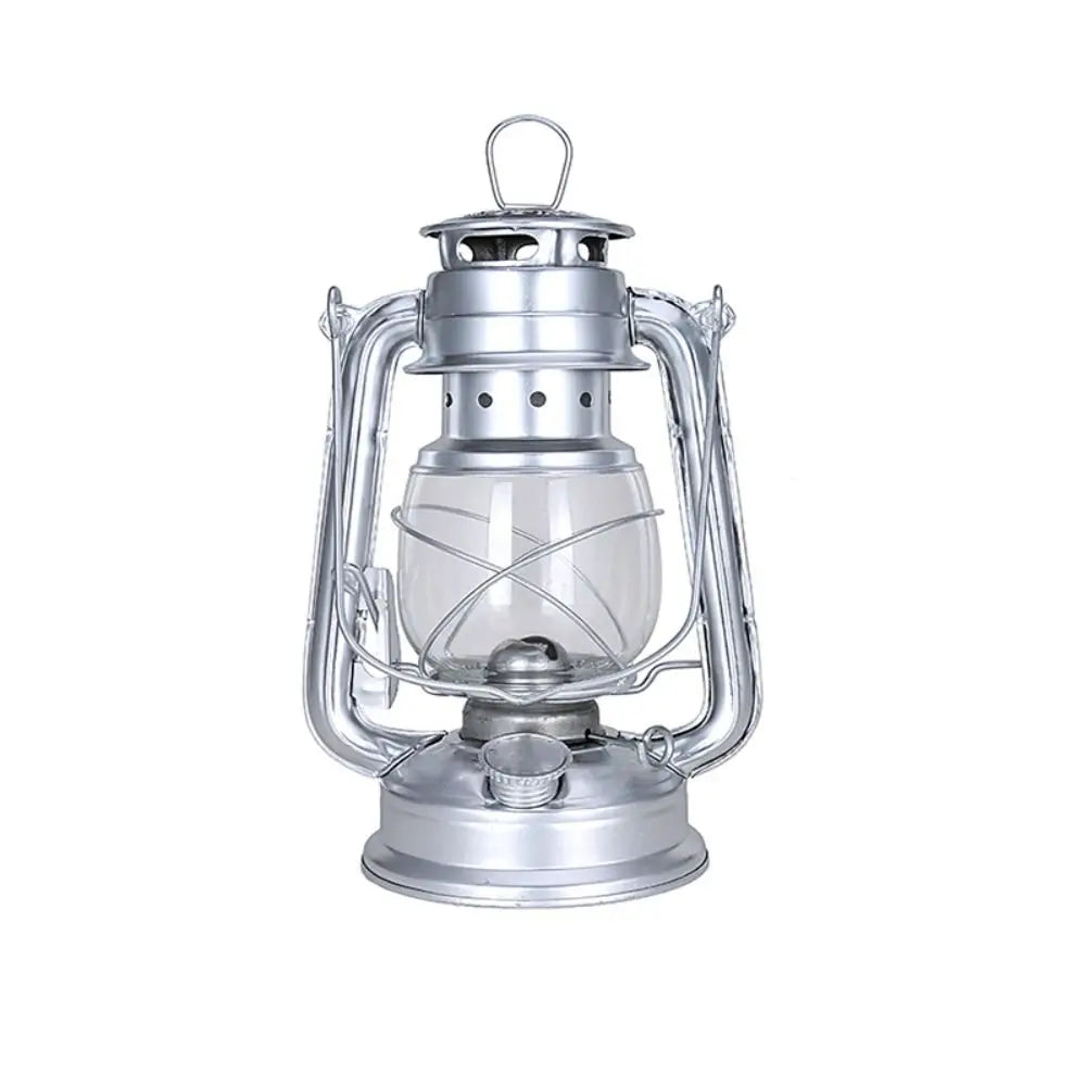 Not Rust Leakproof Creative Bedroom Pub Home Decor Portable Bar Cafe Oil Lamp Lamp Camping Lights Lantern Vue silver-19cm