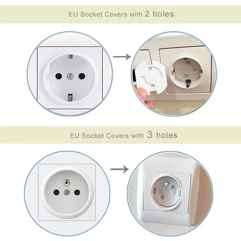 vvocci 10pcs Outlet Protectors Electrical Plastic Baby Safety Socket Covers Child Safe Socket Security Protection Vue