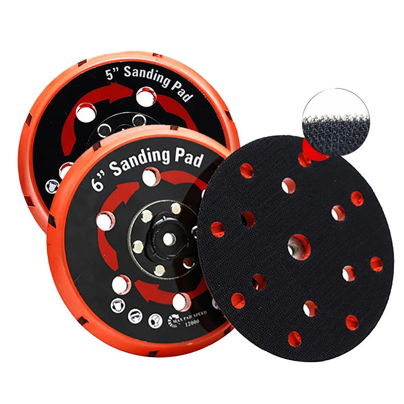 5inch 6inch Polishing Backing Plate 125/150mm 6 Hole Back Up Sanding Pad Disc Self Adhesive Back Plate For DA Polisher Vue